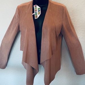 🪷Forever 21 women’s  waterfall faux suede jacket/cardigan